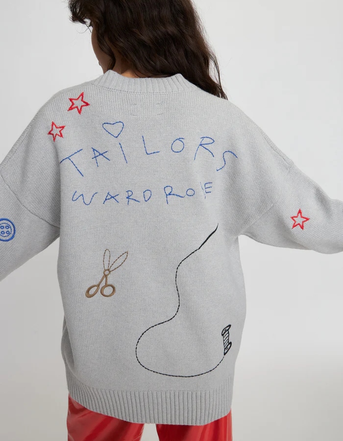 Stella Nova The Tailors Cardigan Light Grey - Bilde 3