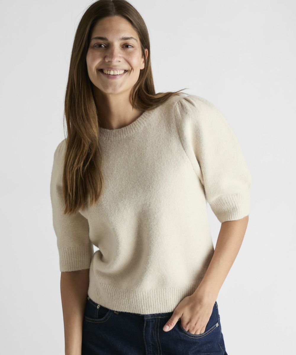Neo Noir Martha Bow Knit Topp Ivory - Bilde 2