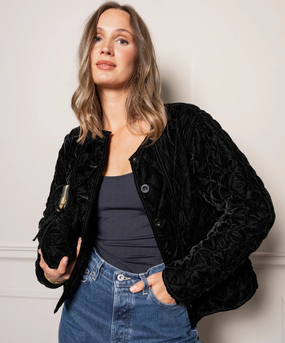 MISSMAYA Adele Jakke Velvet Black