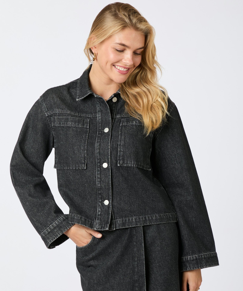 Neo Noir Emilia D Jakke Dark Grey - Bilde 3