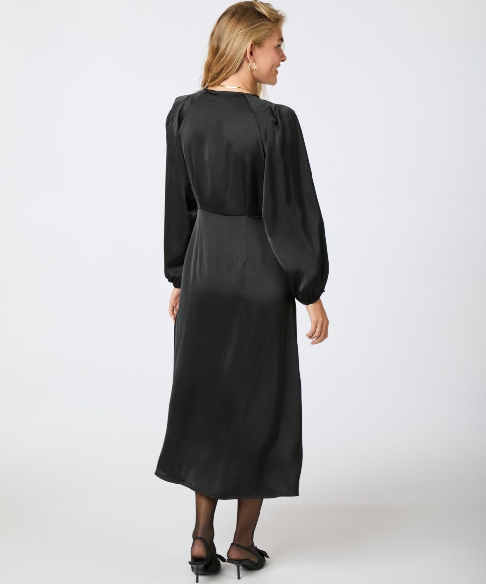 Neo Noir Isobel Heavy Sateen Kjole Sort - Bilde 3