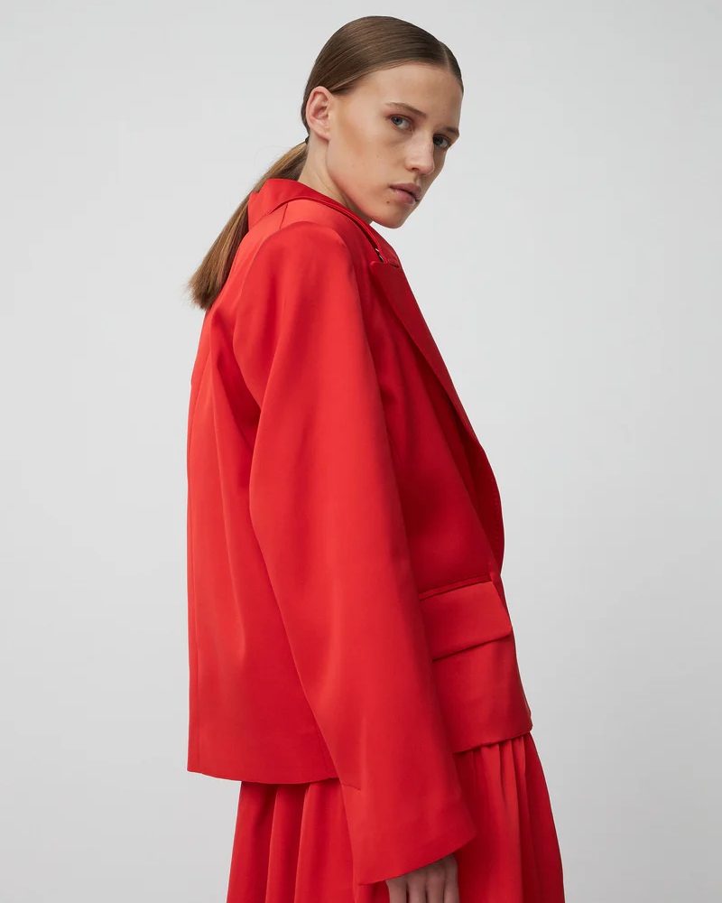 Stella Nova Heavy Sateen Blazer Flame Red - Bilde 3