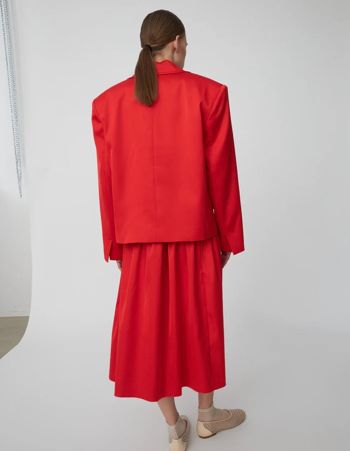 Stella Nova Heavy Sateen Blazer Flame Red - Bilde 2