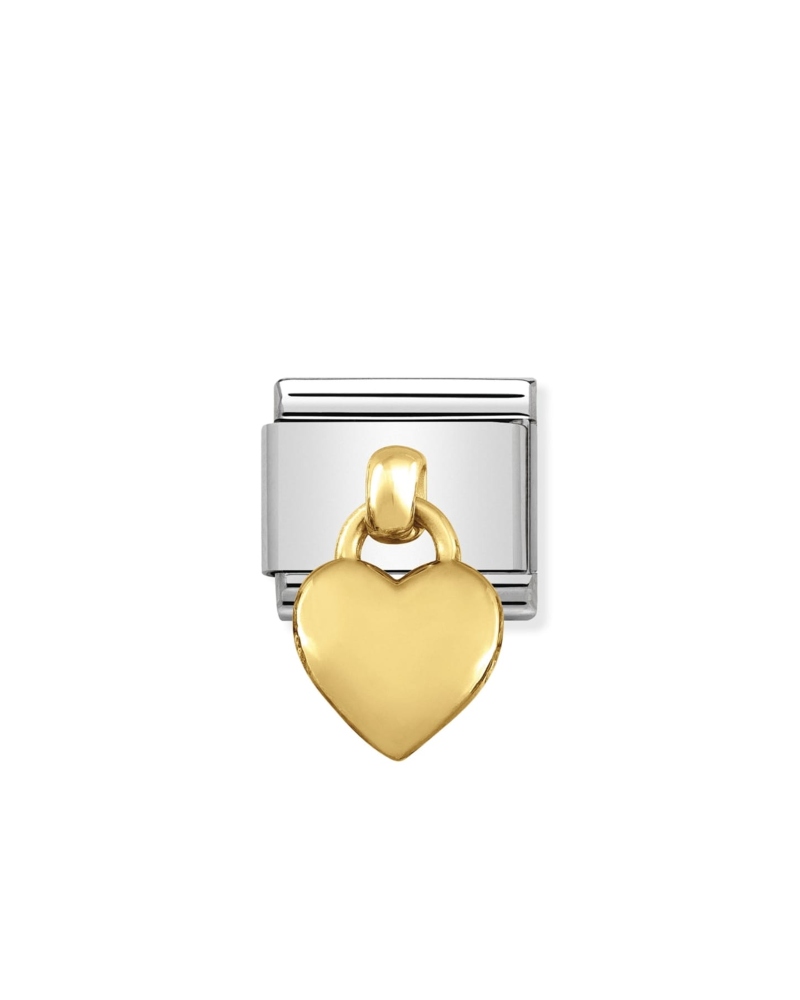 NOMINATION Charm Links Hjerte Gull