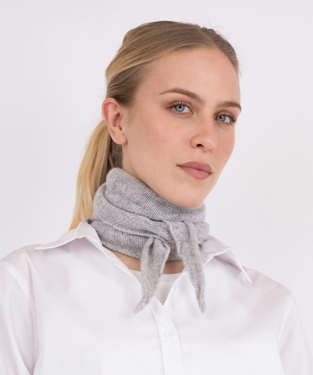 Neo Noir Misty Knit Skjerf Grå Melange
