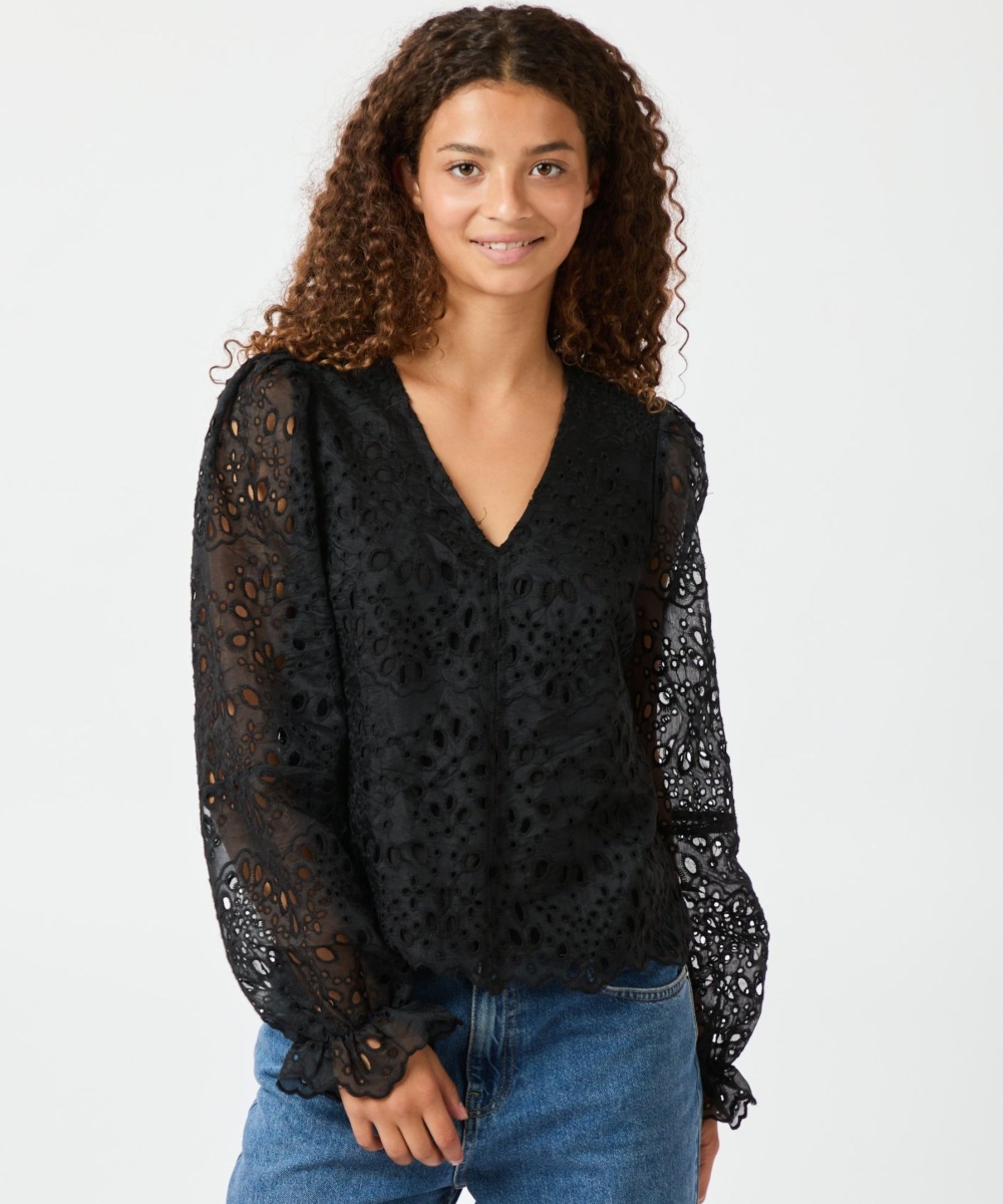 Neo Noir Candice Bluse Sort - Bilde 2