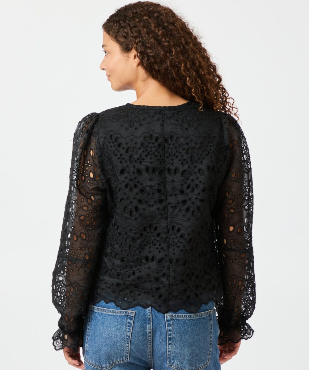 Neo Noir Candice Bluse Sort - Bilde 3