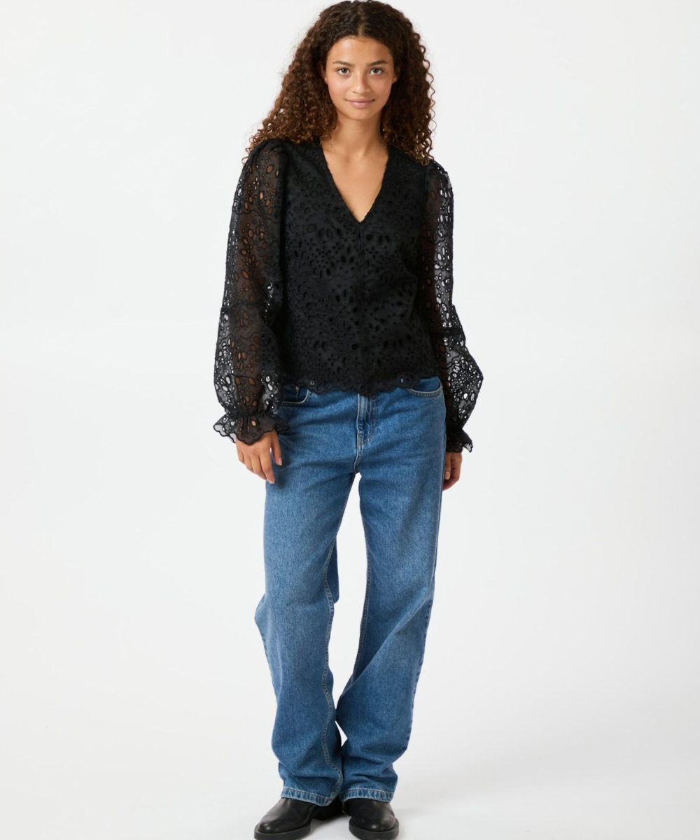 Neo Noir Candice Bluse Sort