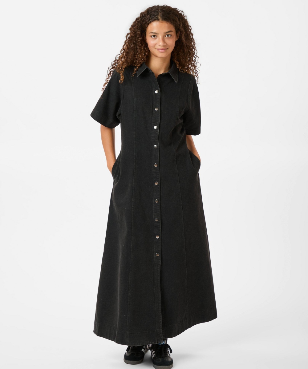 Neo Noir Balli Denim Kjole Sort - Bilde 3