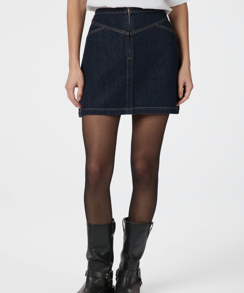 Neo Noir Gabani Denim Skjørt Dark Blue