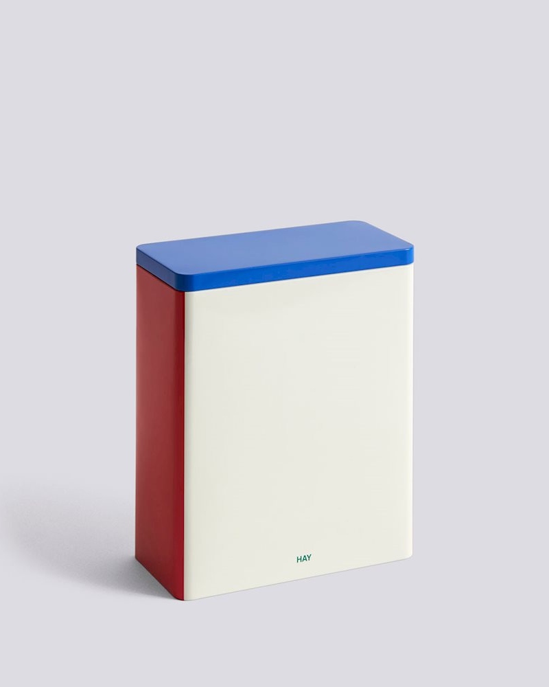 HAY Tin Container XL Offwhite Blue Red