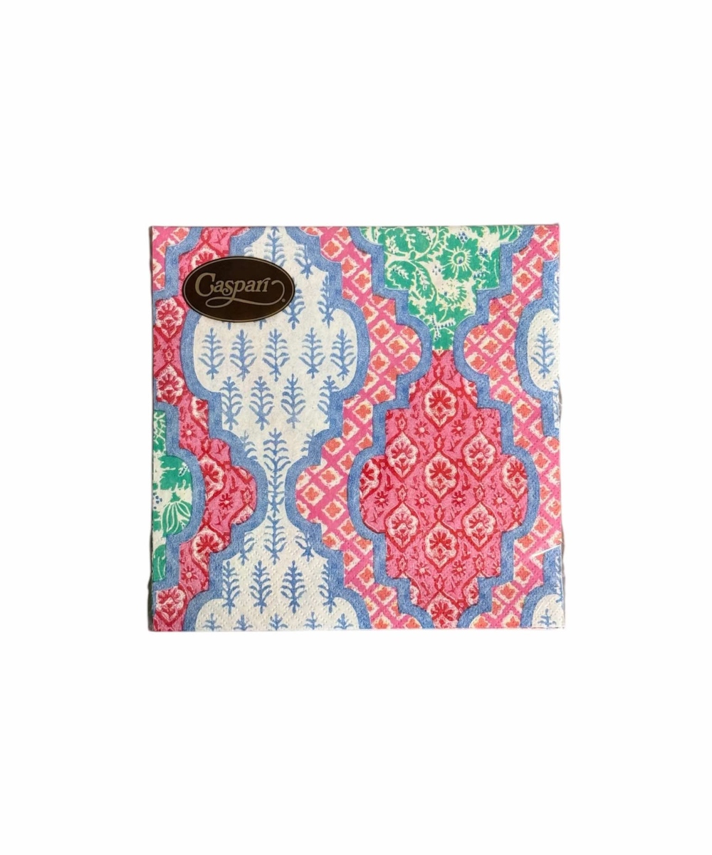 Caspari Servietter Lunsj Provencale Cotton Pink Mutli