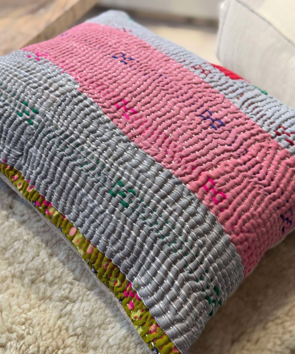 Anouska Indisk Saripute Pink Grey 40x30