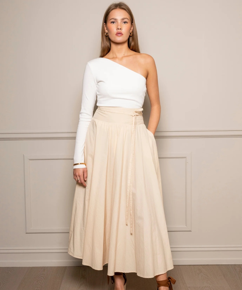 MISSMAYA Astrid Skjørt Lemon Poplin