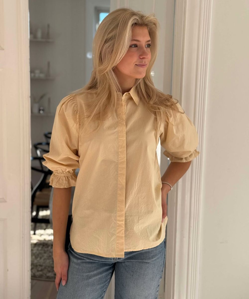 MISSMAYA Amy Skjorte Lemon Poplin