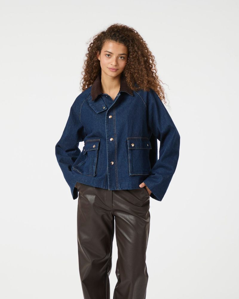 Neo Noir Vista Denim Cord Jakke Blå