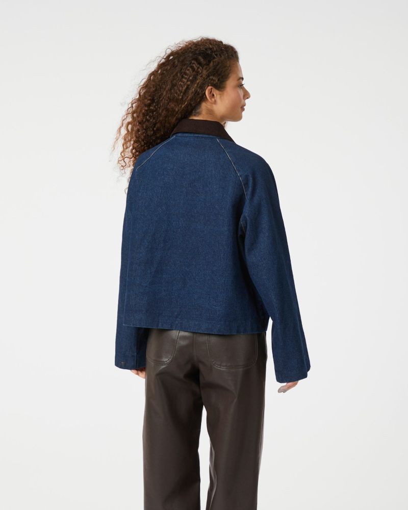 Neo Noir Vista Denim Cord Jakke Blå - Bilde 3