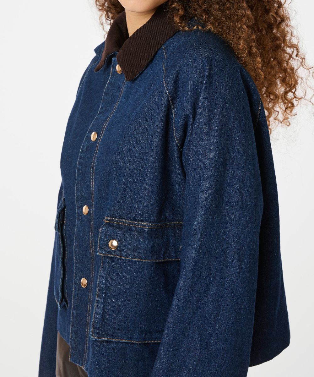 Neo Noir Vista Denim Cord Jakke Blå - Bilde 2