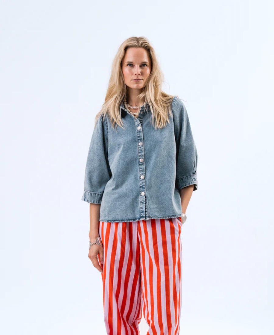 Lollys Laundry Bono Skjorte Washed Denim