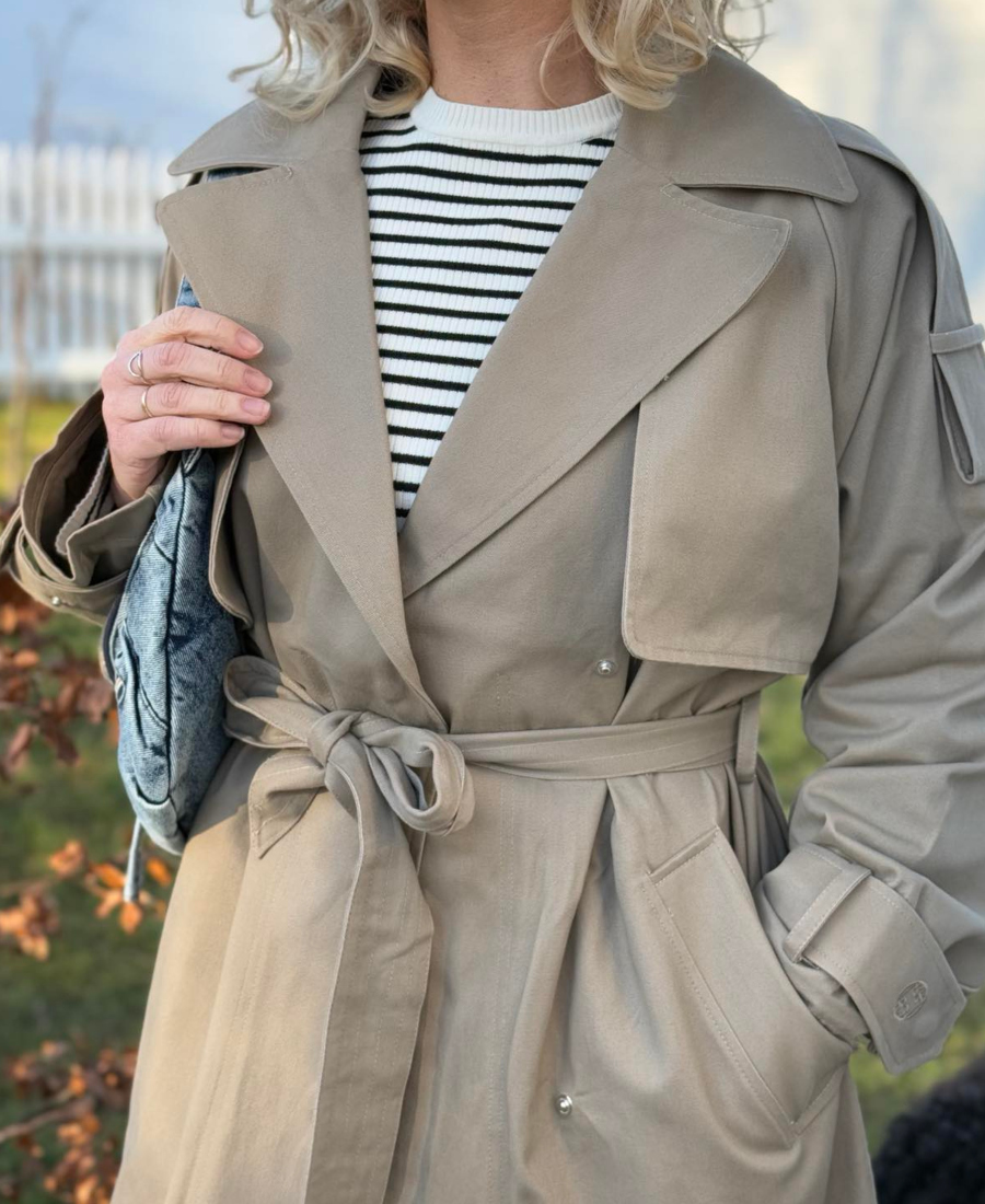 Levete Room Katinka 2 Trenchcoat Sand - Bilde 3