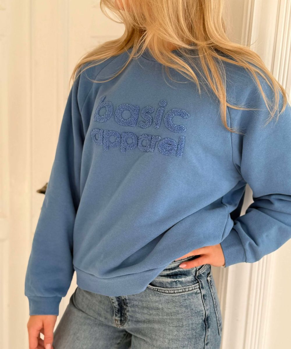 basic apparel Adele Oversized Genser Blå - Bilde 3