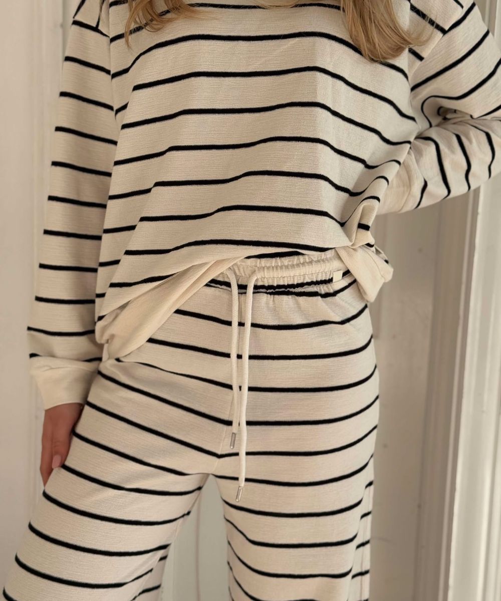 basic apparel Anneli Bukse Striper Offwhite - Bilde 2