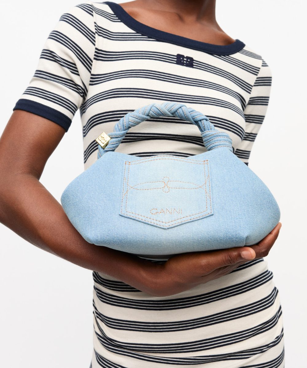 GANNI Bou Bag Small Washed Denim - Bilde 3