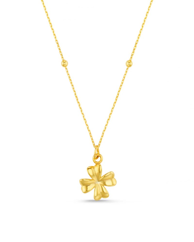 ORELIA Clover Charm Halssmykke