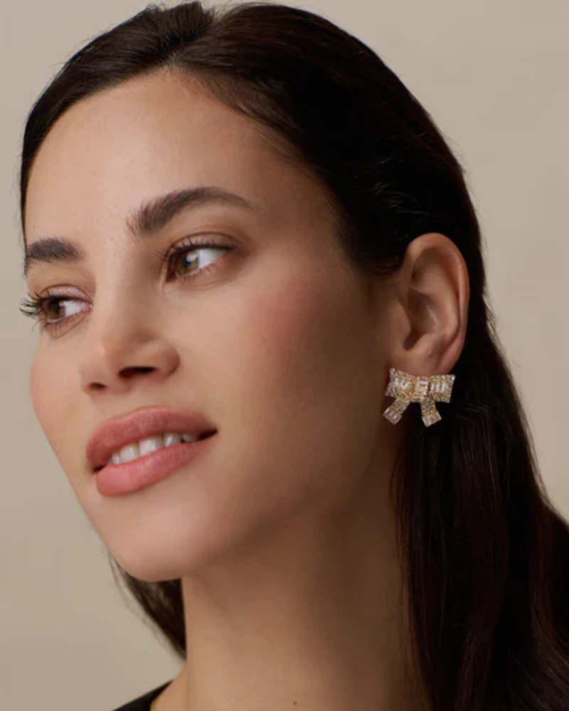 ORELIA Pave Baguette Sløyfe Krystall