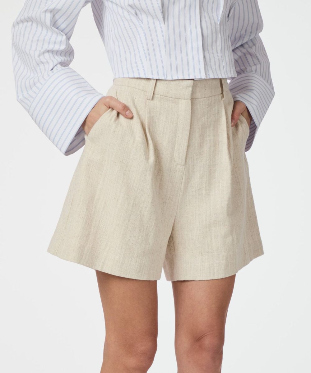 Neo Noir Sega Ramie Shorts Natural - Bilde 4