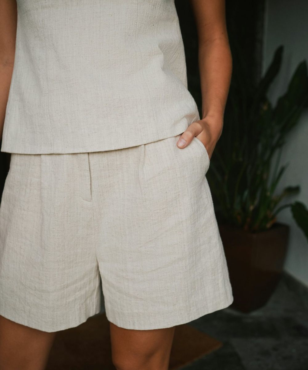 Neo Noir Sega Ramie Shorts Natural
