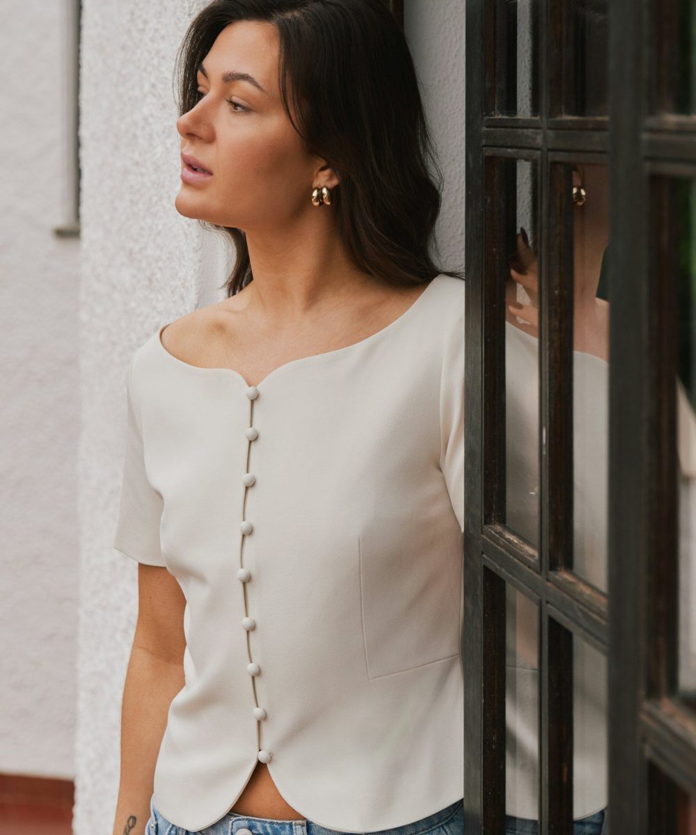 Neo Noir Tango Structure Topp Offwhite - Bilde 2