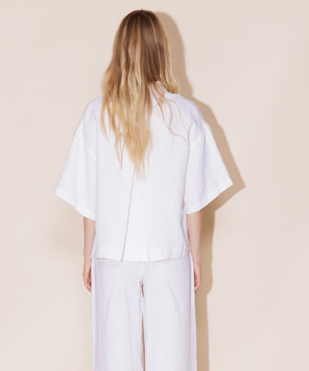 Woodling Alette Lin Bluse Hvit - Bilde 2