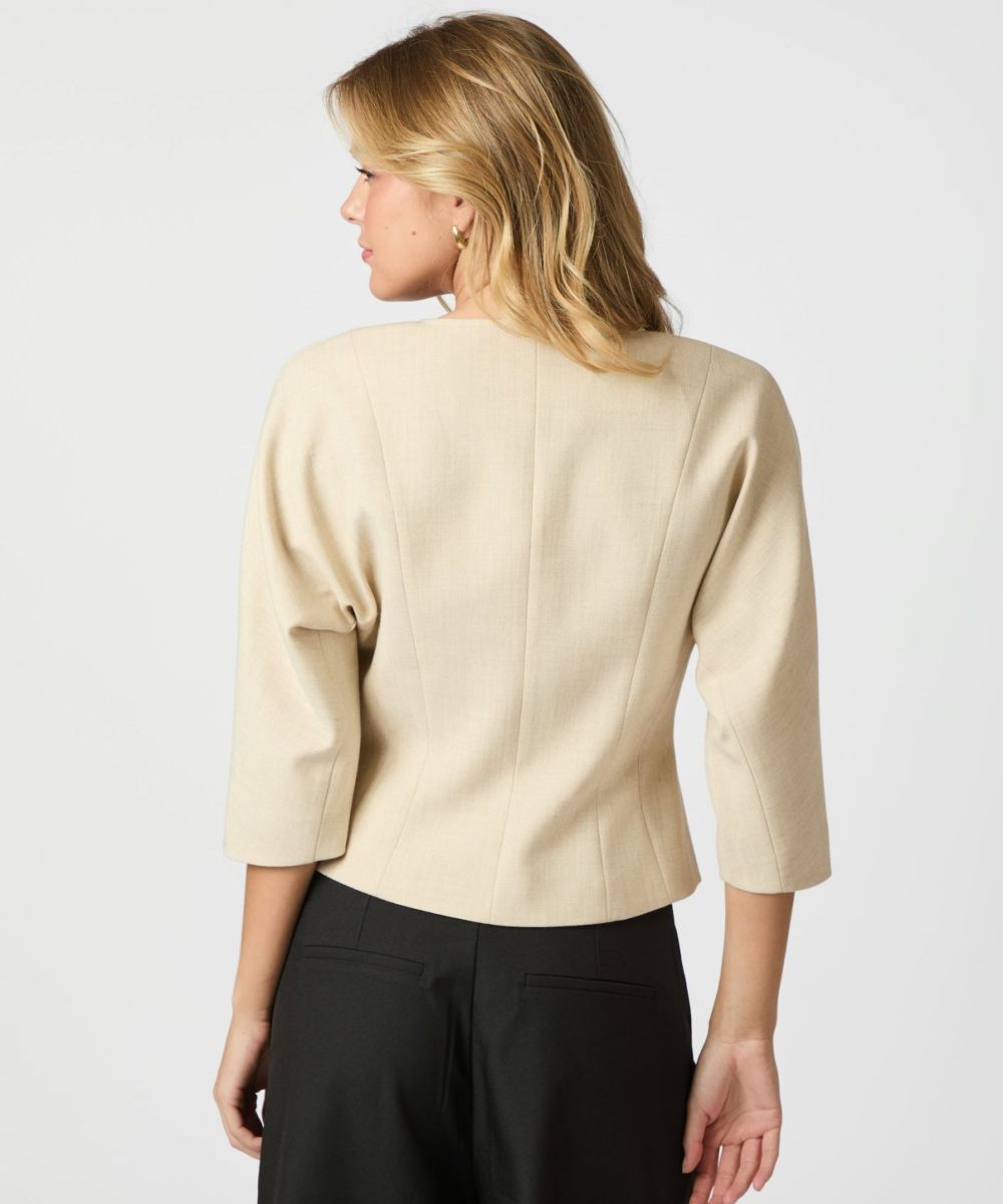 Neo Noir Mesto Melange Jakke Beige - Bilde 2