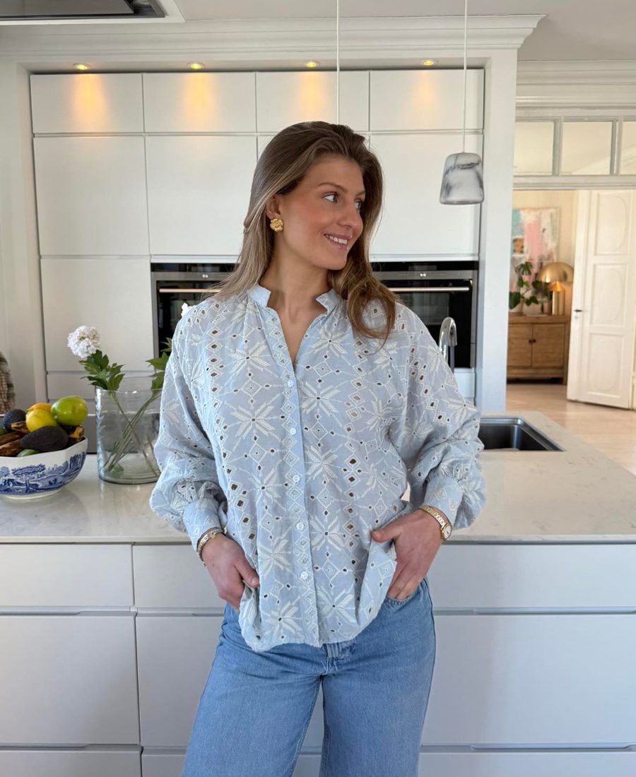 BY IDA Maja Bluse Lyseblå