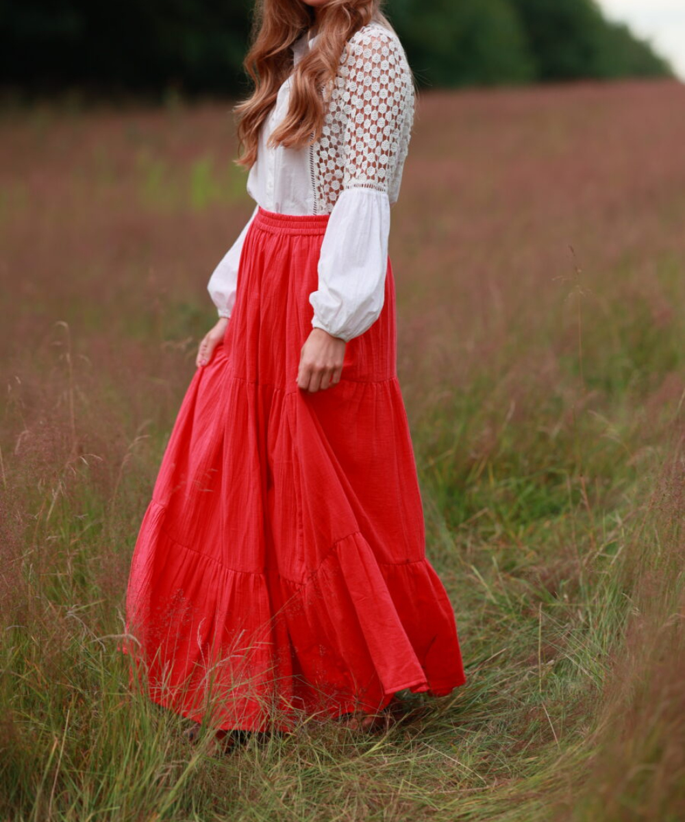 Nectar Selma Maxi Skjørt Summer Red