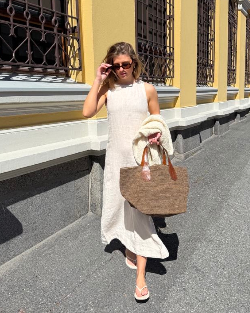 Bruun & Stengade Aggeliki Kjole Sand