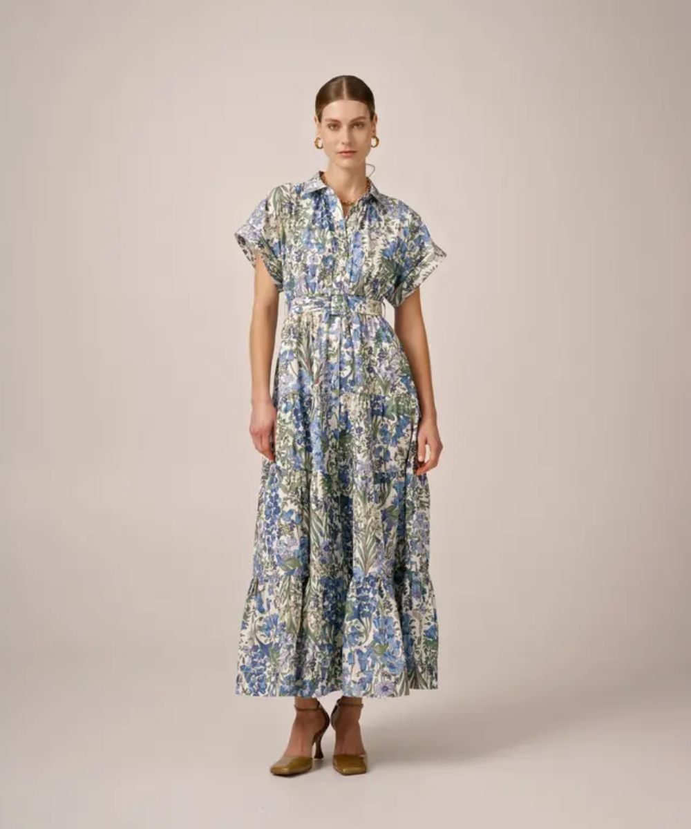 by TiMo Poplin Shirt Kjole Delightful Garden