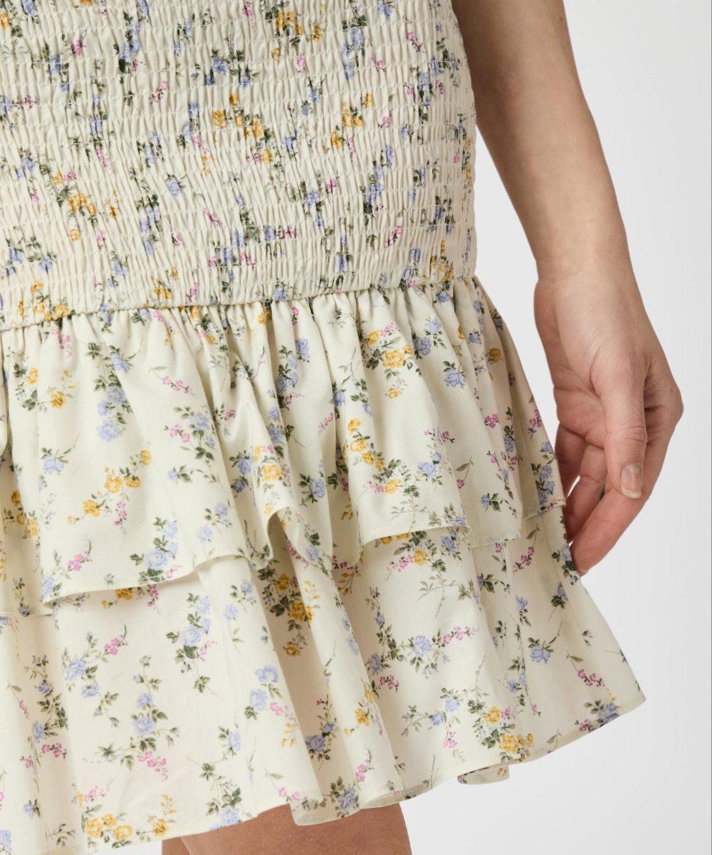 Neo Noir Mikka Smock Print Kjole Creme - Bilde 2