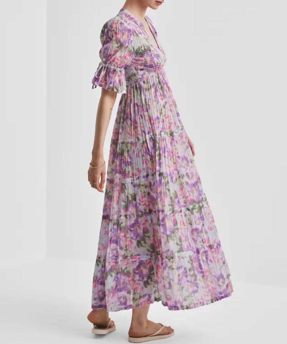 by TiMo Bohemian Relaxed Kjole Brusched Flowers - Bilde 4