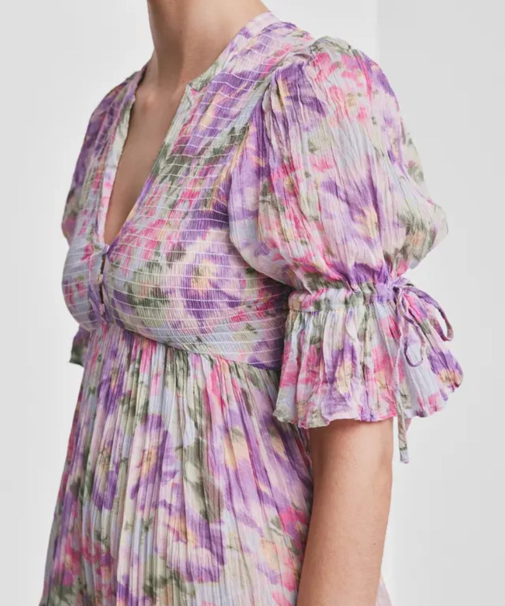 by TiMo Bohemian Relaxed Kjole Brusched Flowers - Bilde 3