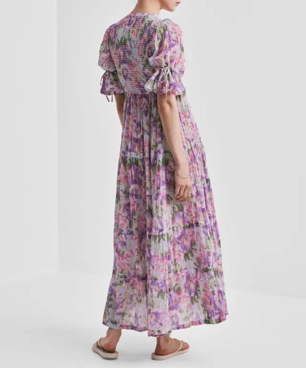 by TiMo Bohemian Relaxed Kjole Brusched Flowers - Bilde 2