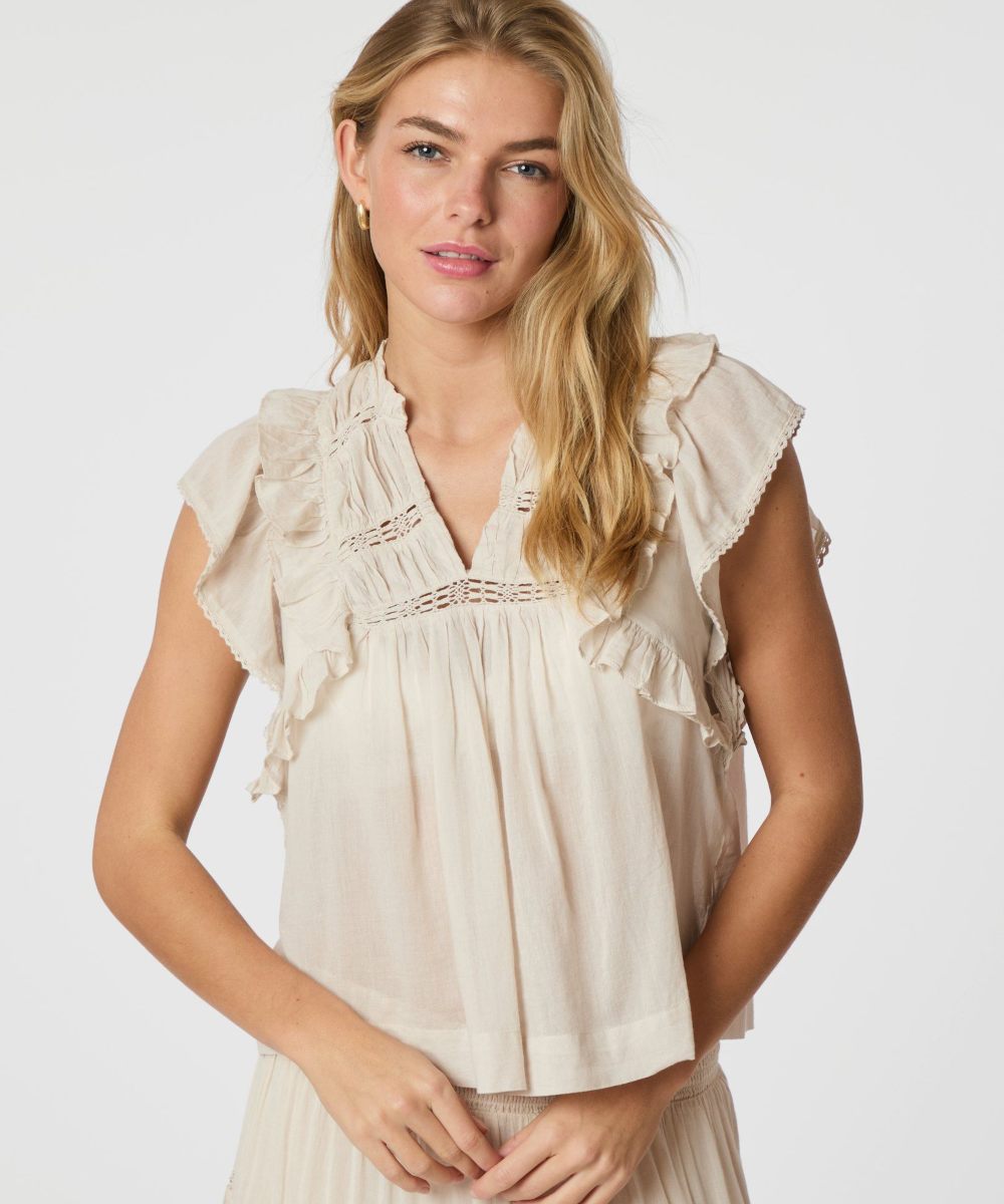 Neo Noir Jayla S Voile Topp Ivory