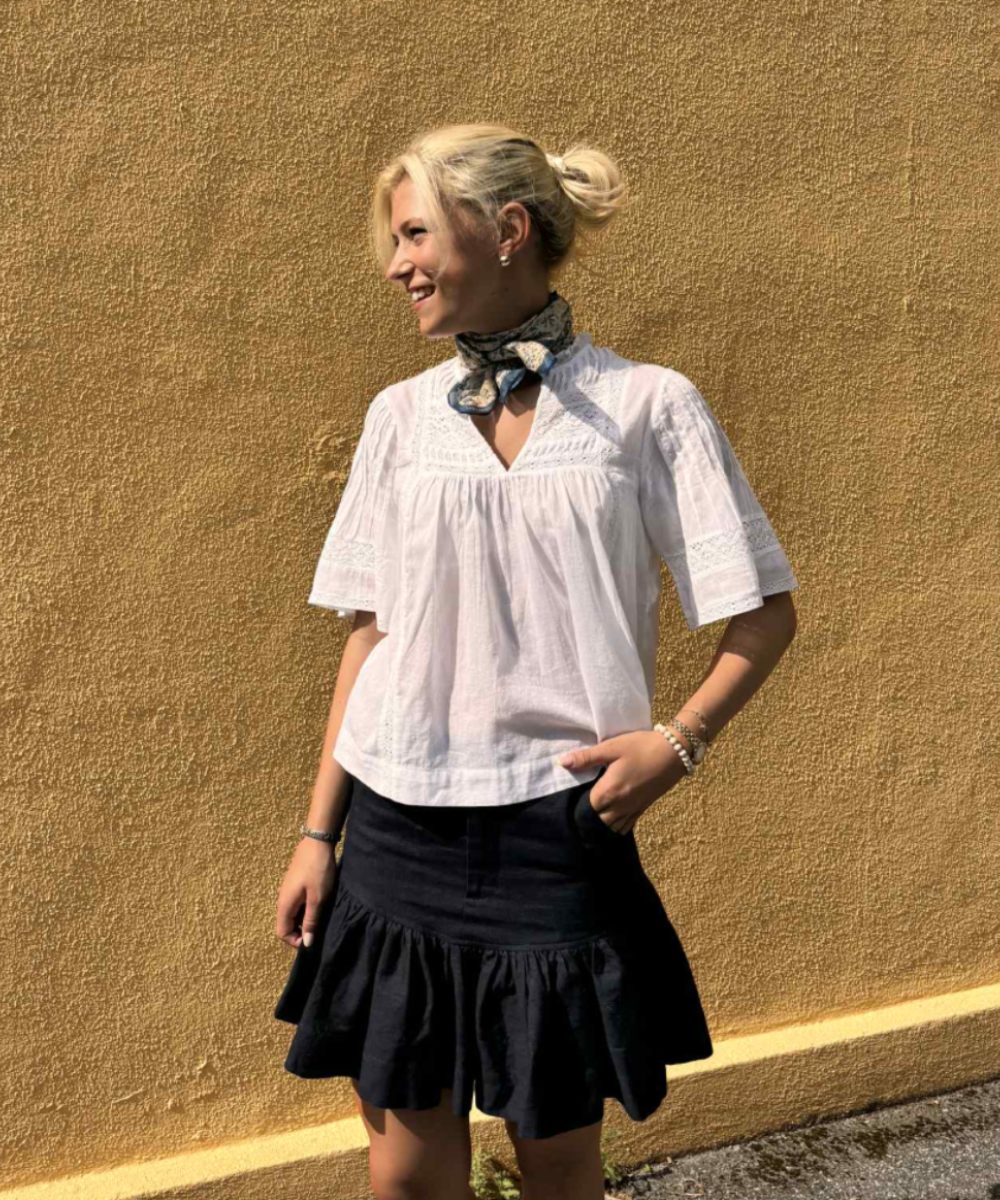 Neo Noir Siama S Voile Bluse Hvit - Bilde 2