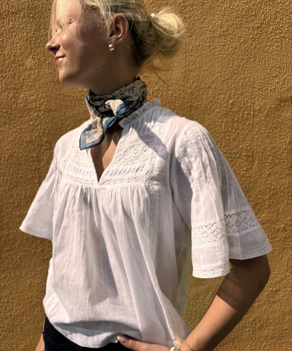 Neo Noir Siama S Voile Bluse Hvit - Bilde 4