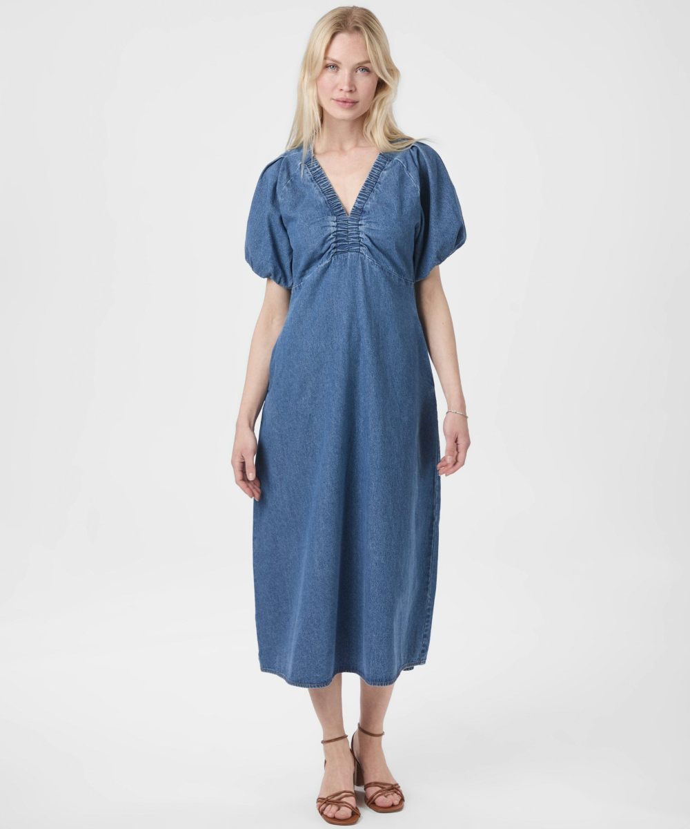 Neo Noir Illana Denim Kjole Blå