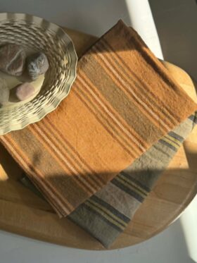 HK Living Vida Striped Kjøkkenhåndkle Amber Grey