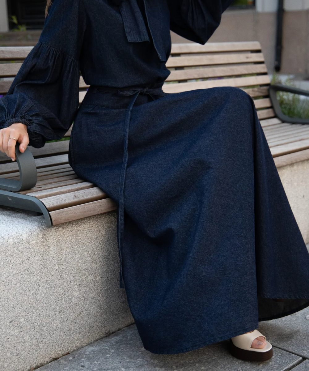 MISSMAYA Astrid Skjørt Dark Denim - Bilde 3