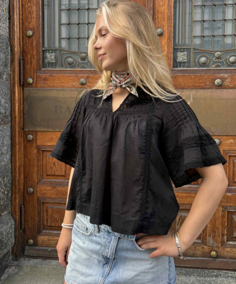 Neo Noir Siama S Voile Bluse Sort - Bilde 2