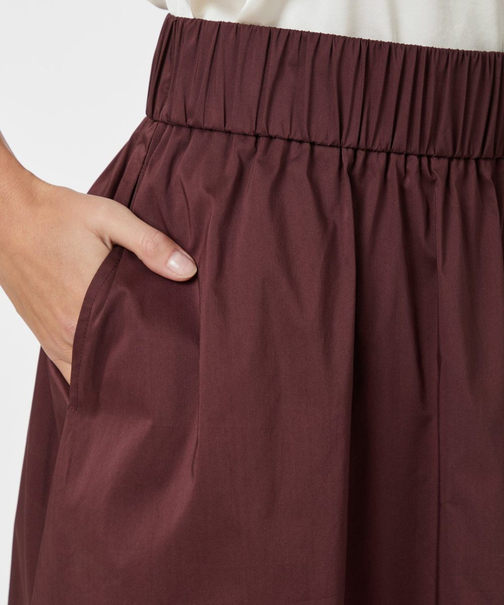 Neo Noir Yara Poplin Skjørt Burgundy - Bilde 2